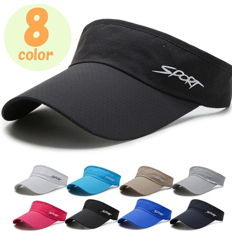 ゴルフキャップ スポーツバイザー メッシュ 日よけ ジョギング キャップ アウトドア サンバイザー 帽子 通気性 メンズ レディース | 