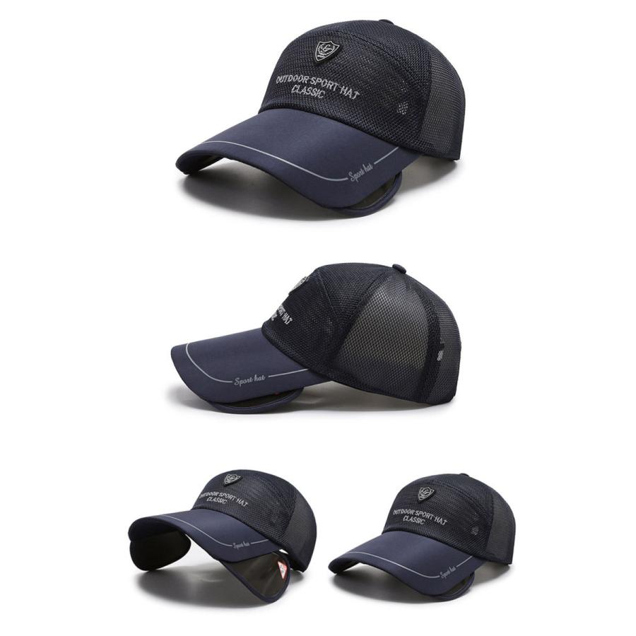 キャップ 帽子 メンズ レディース メッシュ つば広帽 つば広 キャップ サンバイザー 夏 UVカット |  | 02