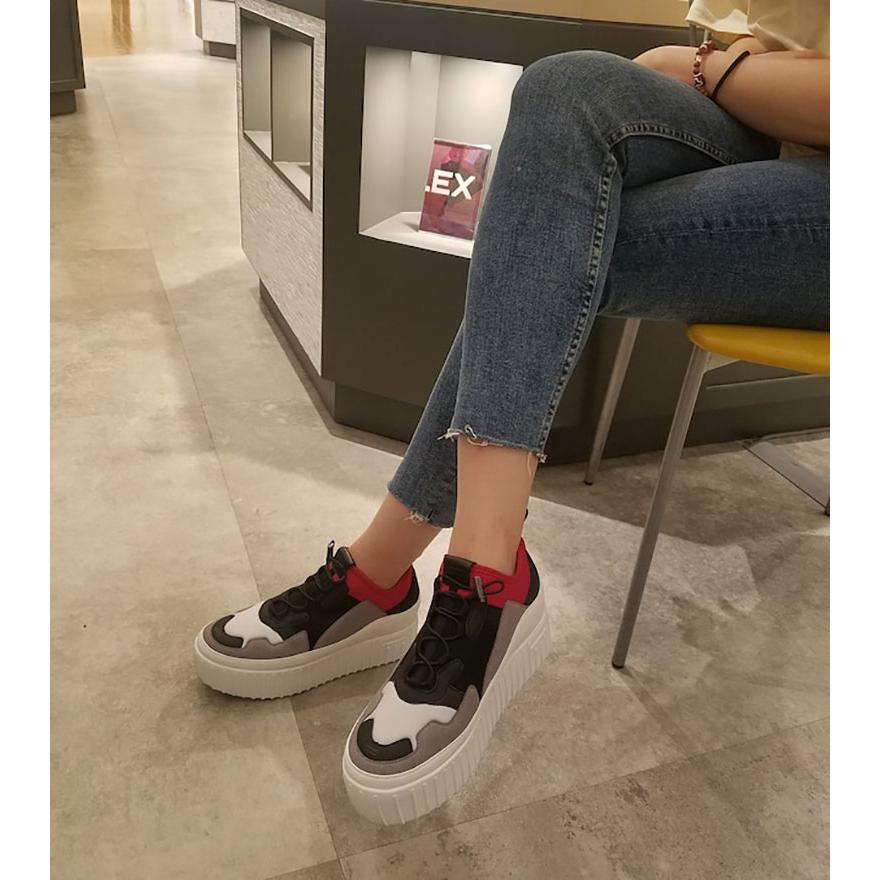 HI LINE PATCH ORANGE BLACK 厚底 スニーカー フェスーラ イタリア
