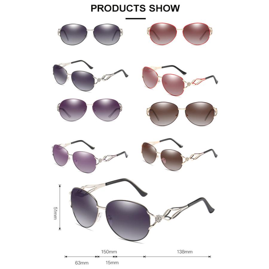 上品でおしゃれ 偏光 レディース サングラス UV対策 UV400 シミ対策 大きめ サングラス UVカット sunglass 眼鏡 メガネ 紫外線対策｜pancoat｜06