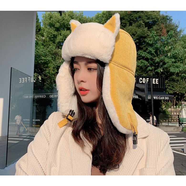 パイロットキャップ 耳付き フードウォーマー アウトドア 耳あて付き