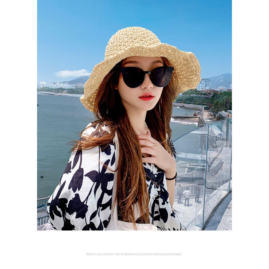 帽子 レディース 麦わら帽子 UVカット ハット サイズ つば広 リボン おしゃれ UV対策 紫外線対策 日除け 日焼け防止 夏 ペーパーハット |  | 01