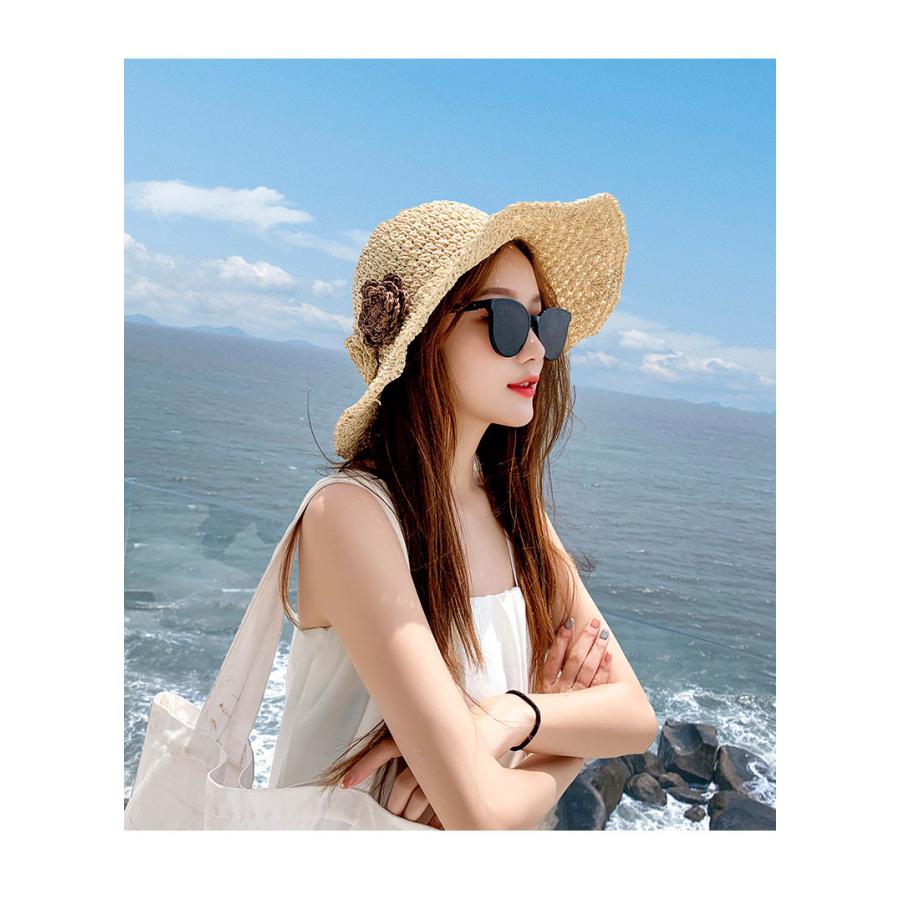 帽子 レディース 麦わら帽子 UVカット ハット サイズ つば広 リボン おしゃれ UV対策 紫外線対策 日除け 日焼け防止 夏 ペーパーハット |  | 02