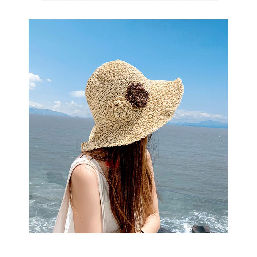 帽子 レディース 麦わら帽子 UVカット ハット サイズ つば広 リボン おしゃれ UV対策 紫外線対策 日除け 日焼け防止 夏 ペーパーハット |  | 03