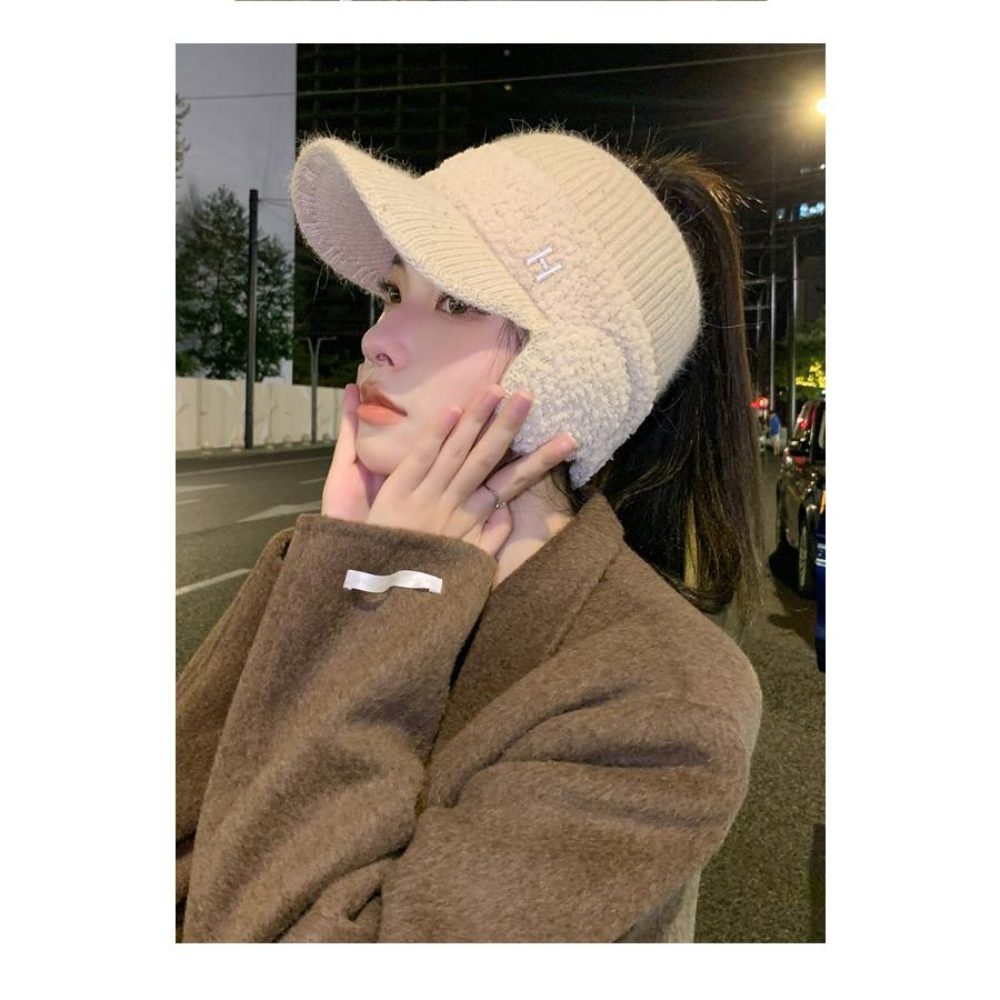 耳あて付きニットキャップ レディース つば付き 帽子 防寒 ふわふわ 小顔効果 あったか おしゃれ 可愛い |  | 14