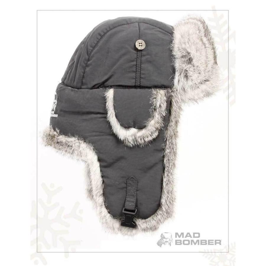 304GRY MAD BOMBER hat ロシアファー帽子 マッドボンバーキャップ ハット スキー帽子 アメリカブランド ロシアン帽子 防寒用ボンバーハット｜pancoat｜04