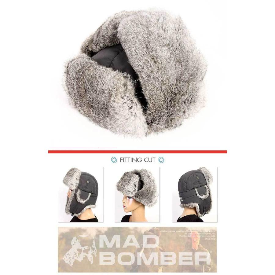 304GRY MAD BOMBER hat ロシアファー帽子 マッドボンバーキャップ ハット スキー帽子 アメリカブランド ロシアン帽子 防寒用ボンバーハット｜pancoat｜06