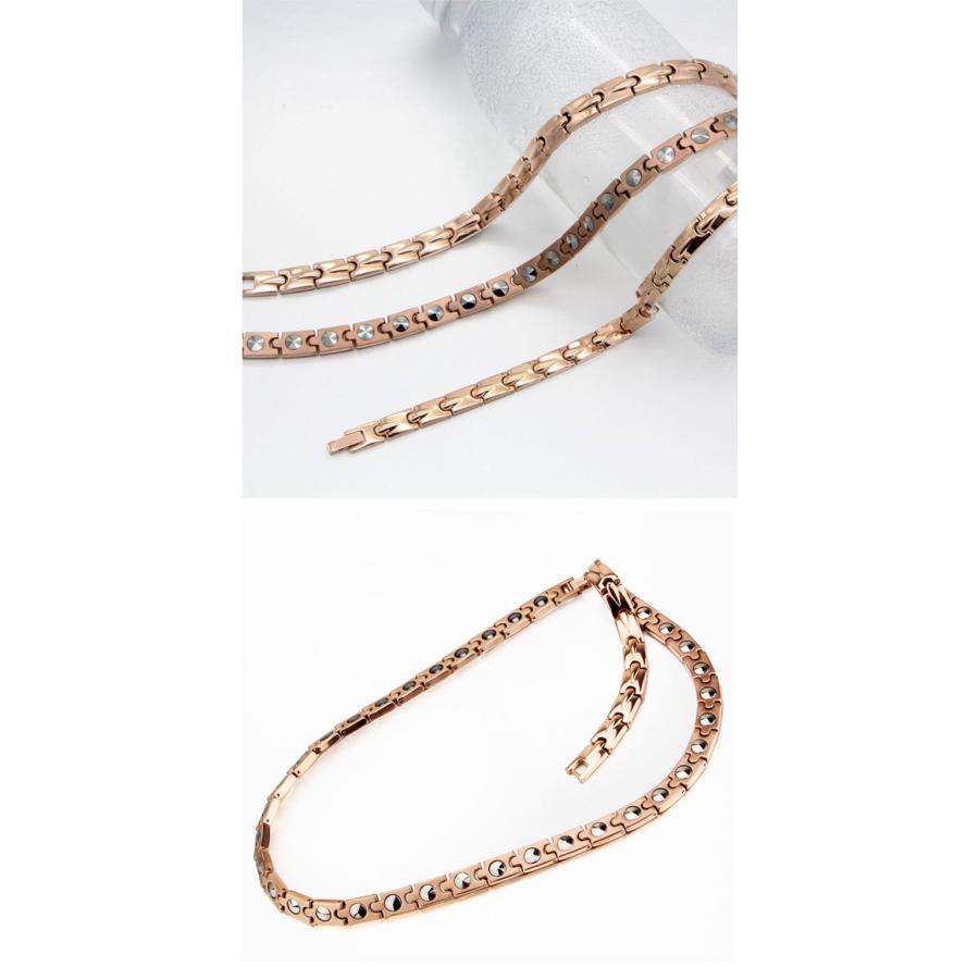 ゲルマニウム ジュエリー チタン ネックレス 健康  ローズゴールド レディース メンズ おしゃれ カジュアル スポーティ プレゼント ギフト クリスマス |  | 01