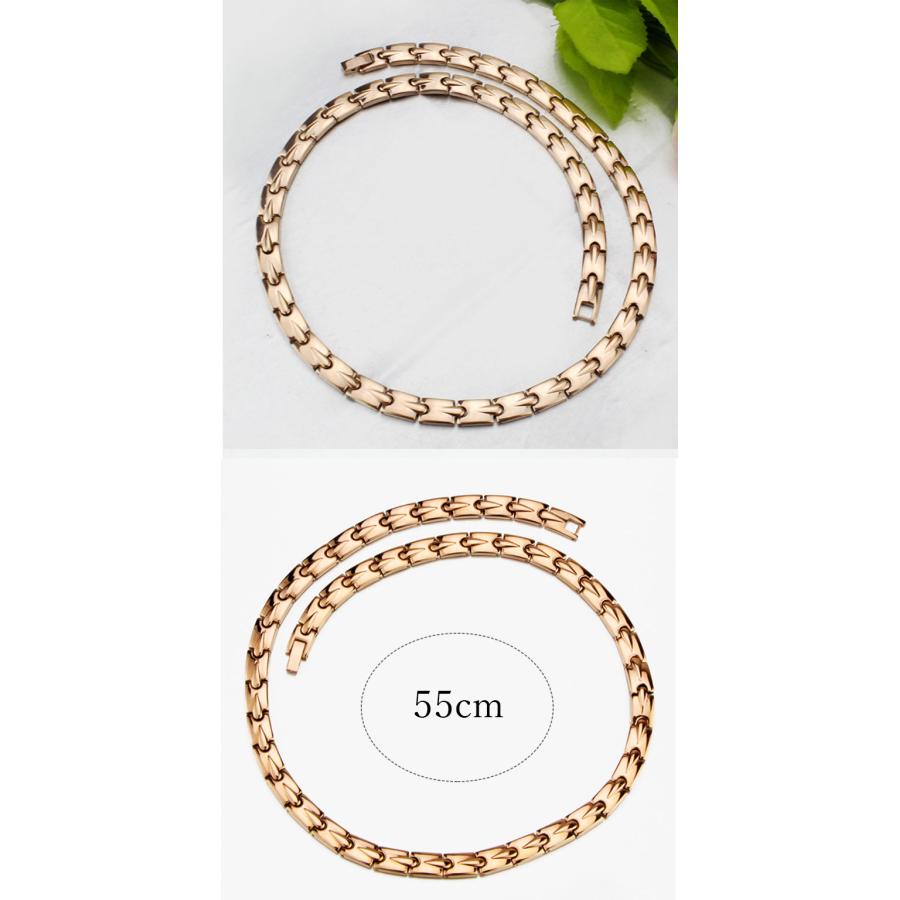 ゲルマニウム ジュエリー チタン ネックレス 健康  ローズゴールド レディース メンズ おしゃれ カジュアル スポーティ プレゼント ギフト クリスマス |  | 02