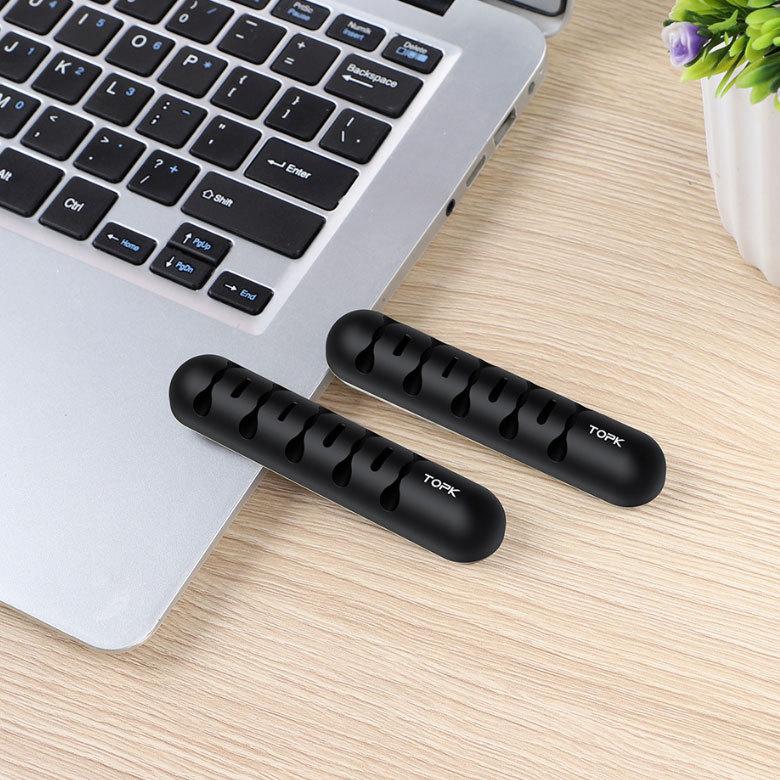 ケーブルホルダー ケーブルクリップ シリコン製 サイズ違い 5個セット TOPK シリコン ケーブルクリップ ケーブルマグネットも整理