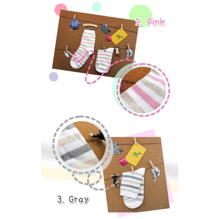 靴下 ソックス 可愛い パステル ボーダーソックス レディース シンプル 大人可愛い靴下なら間違いなくこ れ |  | 03