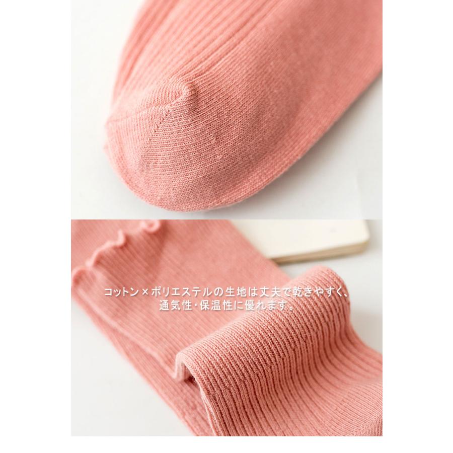靴下 レディース 夏用 かわいい ソックス 靴下 女の子 クルーソックス 可愛い コットン 綿 春夏 秋冬 無地 ルーズソックス 黒 白 グレー |  | 06