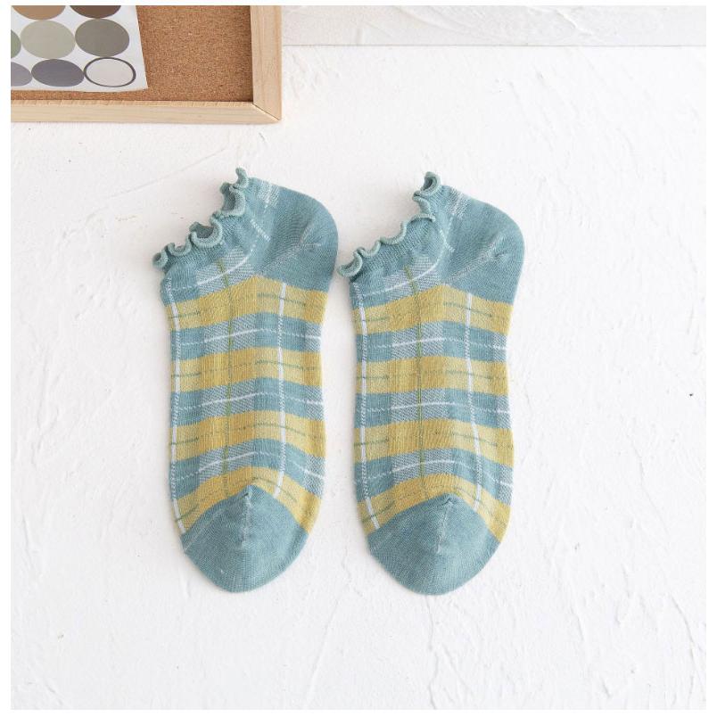 靴下 レディース チェック かわいい ソックス 靴下 女の子 アンクルソックス 可愛い コットン 綿 春夏 秋冬 無地 アンクル 黒 白 グレー |  | 07