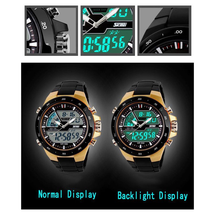 SKMEI ファッション男性 スポーツウォッチ スポーツ腕時計 ランニングウォッチ LED デジタル カジュアル 時計 男軍事腕時計 ウォッチ ウォッチ カラフルウォッチ |  | 02