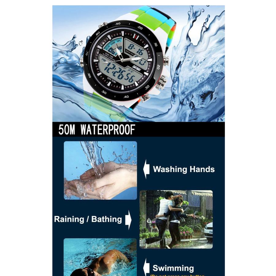 SKMEI ファッション男性 スポーツウォッチ スポーツ腕時計 ランニングウォッチ LED デジタル カジュアル 時計 男軍事腕時計 ウォッチ ウォッチ カラフルウォッチ |  | 03