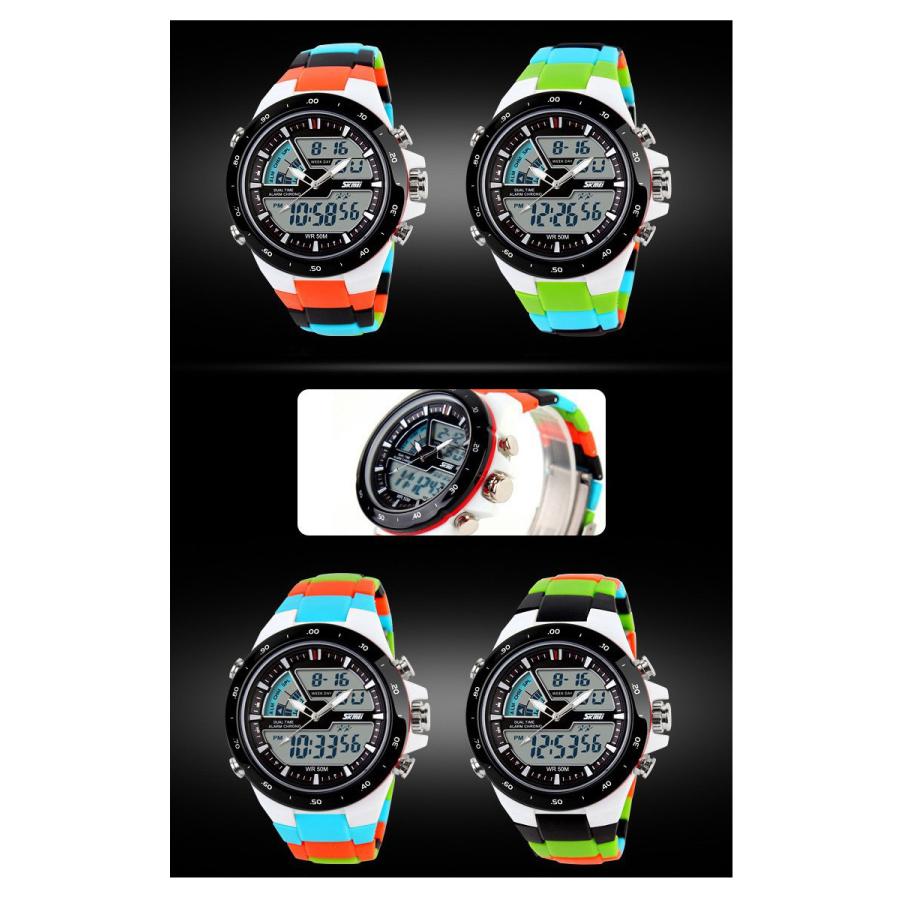 SKMEI ファッション男性 スポーツウォッチ スポーツ腕時計 ランニングウォッチ LED デジタル カジュアル 時計 男軍事腕時計 ウォッチ ウォッチ カラフルウォッチ |  | 06