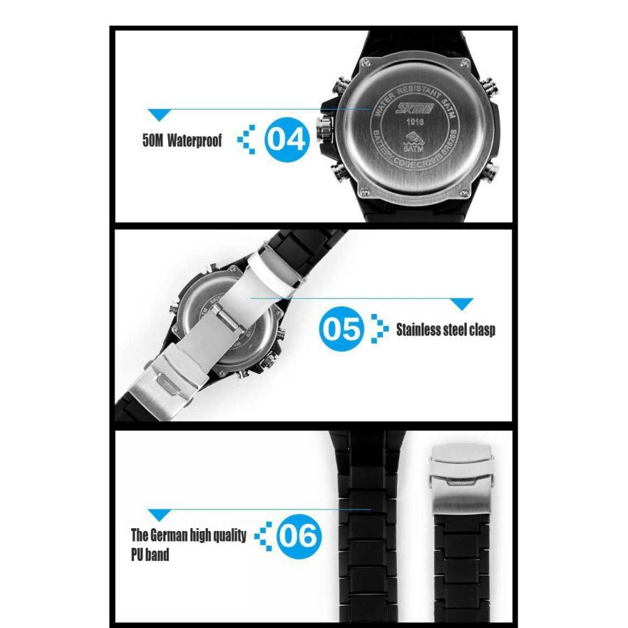 SKMEI ファッション男性 スポーツウォッチ スポーツ腕時計 ランニングウォッチ LED デジタル カジュアル 時計 男軍事腕時計 ウォッチ ウォッチ カラフルウォッチ |  | 08