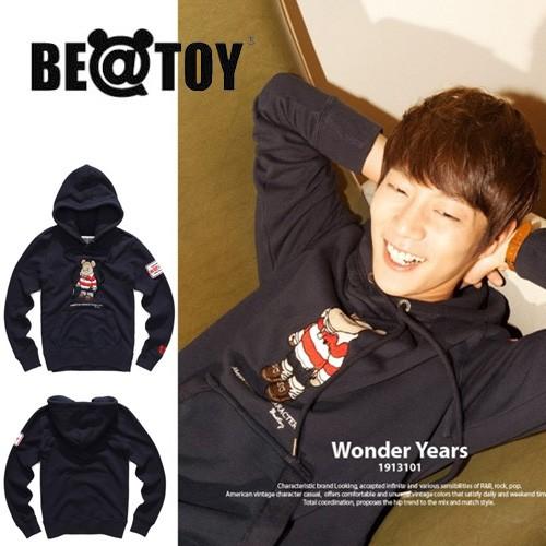 BE＠TOY 長袖 フード付 パーカ トレーナー メンズ　レディース 熊 クマロゴ