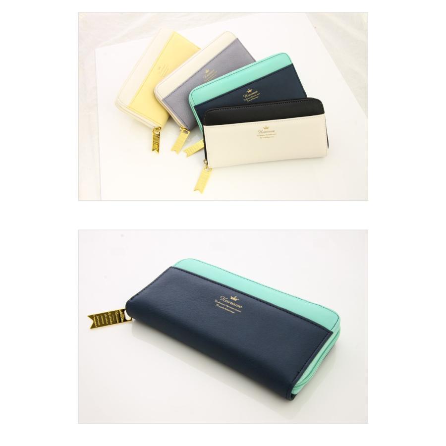 レディースファスナー開閉 フラッグ形の引き手がついた長財布 財布 女性用 さいふ サイフ ウォレット 小物 ファッション 札入れ 小銭入れあり カ |  | 01