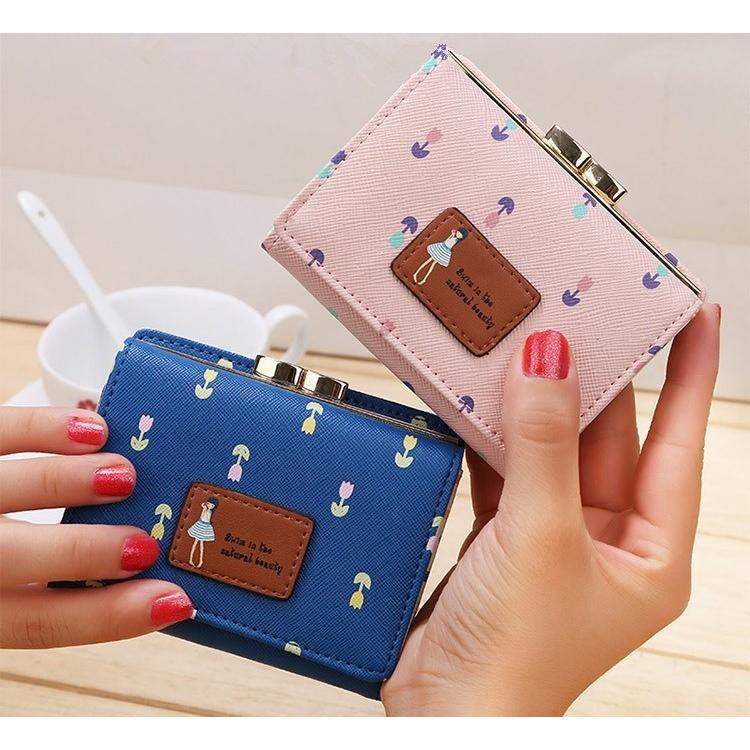 ミニ財布 レディース 三つ折り プチプラ 使いやすい 小さめ カード 小銭入れ かわいい Wt 06 ファッション雑貨 小物のエクレボ 通販 女性と女の子のためのレディースレザー財布かわいいパターンスリム三つ折りリトル財布 Vladatk Kim Ba