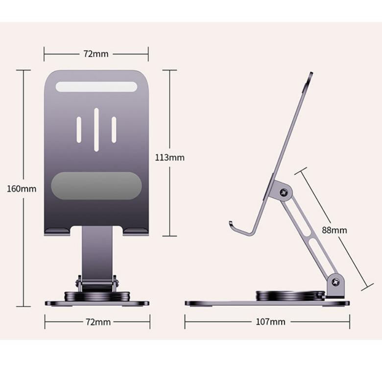 スマホスタンド タブレットスタンド スマホ スタンド 折りたたみ 360°回転 スマートフォンスタンド 携帯スタンド スマホホルダー iPhone iPad スタンド |  | 06