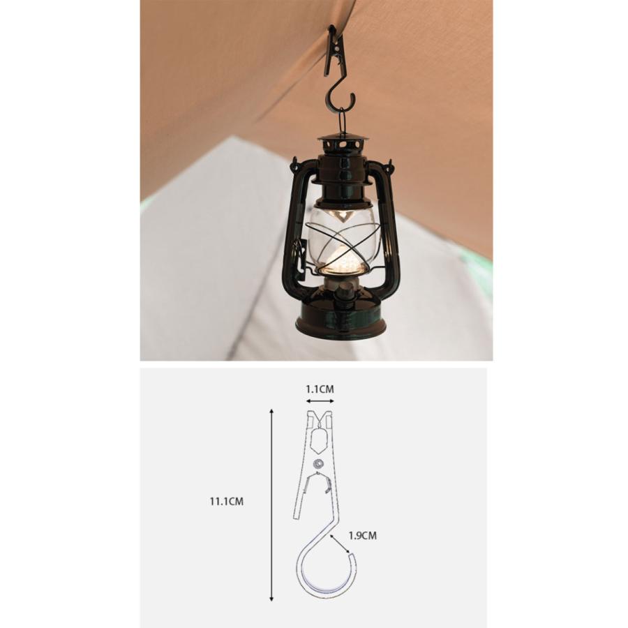 4本セットアウトドア ランタンフック ランタンクリップ 「ポール用