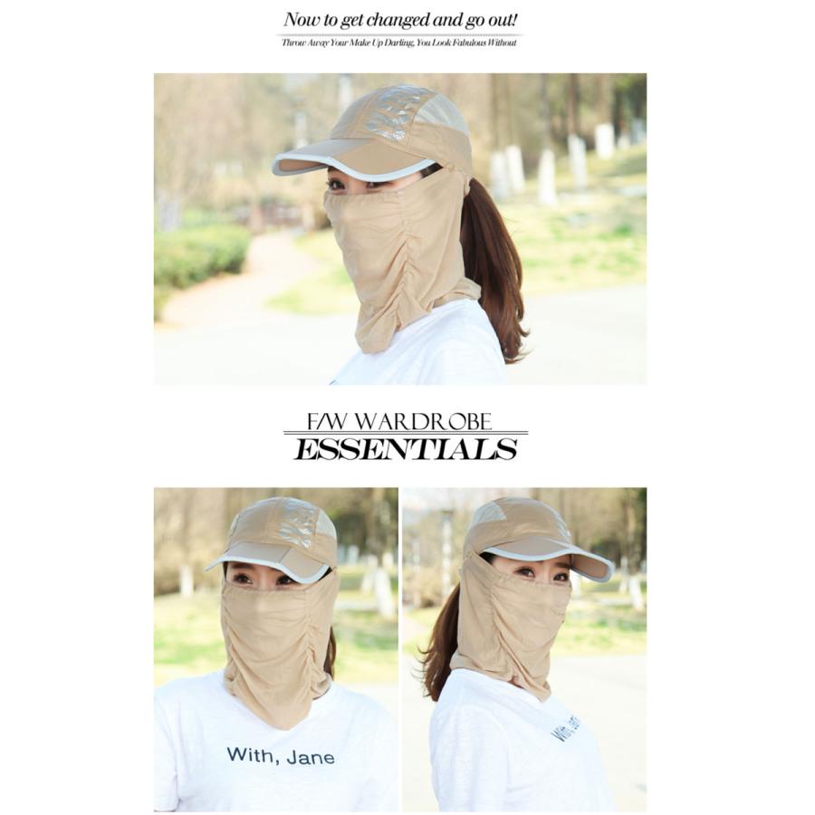 サンキャップ UV カット フェイスカバー付き 3WAY ランニング用 スポーツ用 帽子 ゴルフ レディース 日焼け防止 紫外線 カット アウトドア サイズ調節可 日よけ |  | 08