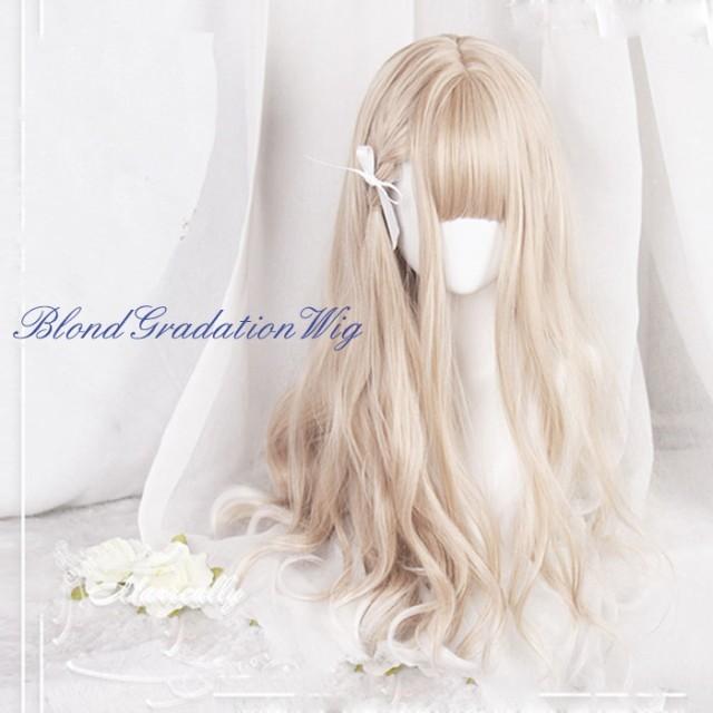 プラチナブロンド ゆめかわ やみかわ フルウィッグ 耐熱 ウィッグ ロング ゆるウェーブ かつら コスプレy054 Panda Ko 通販 Yahoo ショッピング