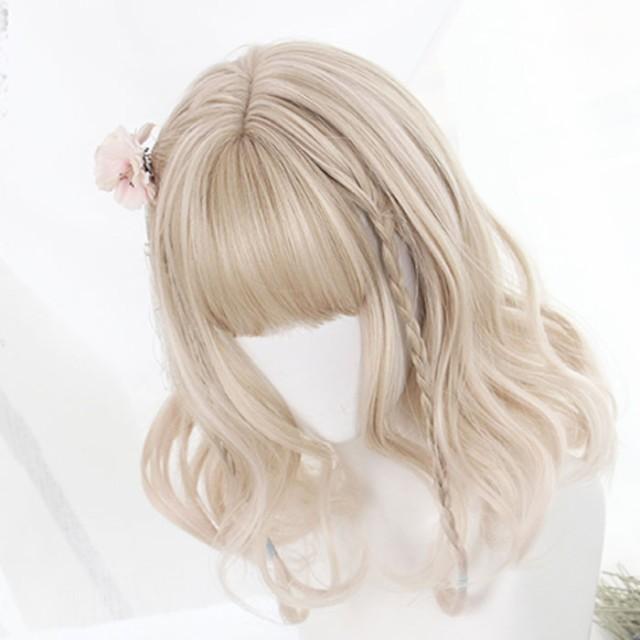 かつら コスプレ やみかわ 耐熱 仮装 ウェーブ ミディアム ボブ ブロンド ゴールド ゆる ウェーブ ウィッグ Y085 Panda Ko 通販 Yahoo ショッピング