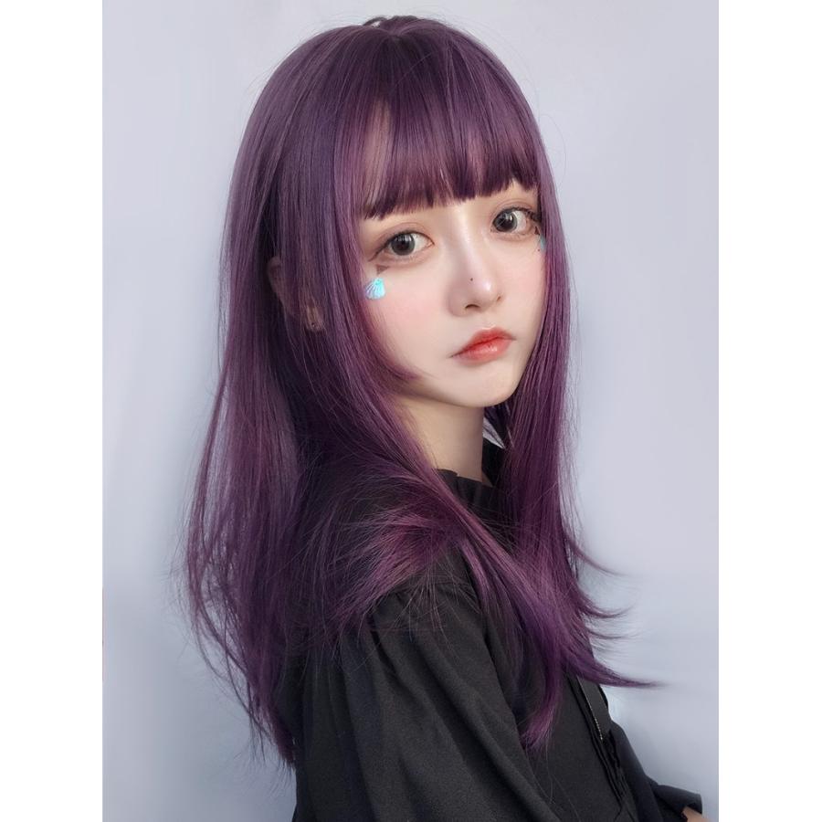 ウィッグ ロング ストレート フルウィッグ ミディアム 自然 医療用 ウイッグ セミロング コスプレ カール ハロウィン レイヤー パープル Ym7 Ym7 66 Panda Ko 通販 Yahoo ショッピング