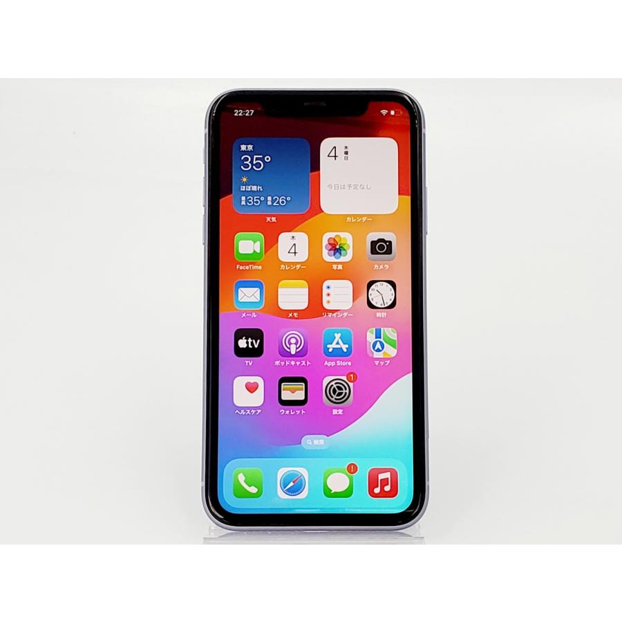【ガラスフィルムプレゼント中!】【あすつく、土日、祝日発送】中古品【Cランク】SIMフリー iPhone11 64GB パープル MWLX2J/A A2221 4549995082555 #1012 | iPhone 11 | 02