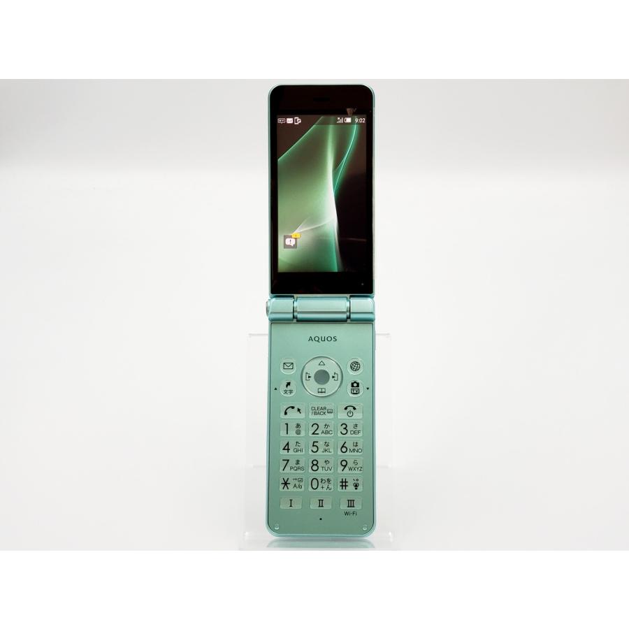 【あすつく、土日、祝日発送】中古美品【Aランク】Softbank SHARP AQUOS ケータイ2 601SH ライトグリーン #8512｜panda-mobile｜02