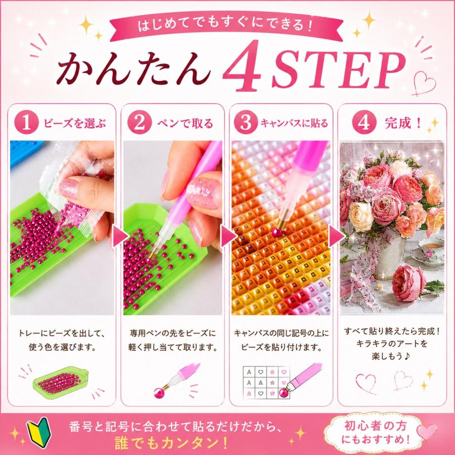 ダイヤモンドアート ビーズ 刺繍 キット ビーズアートキット 5D DIY