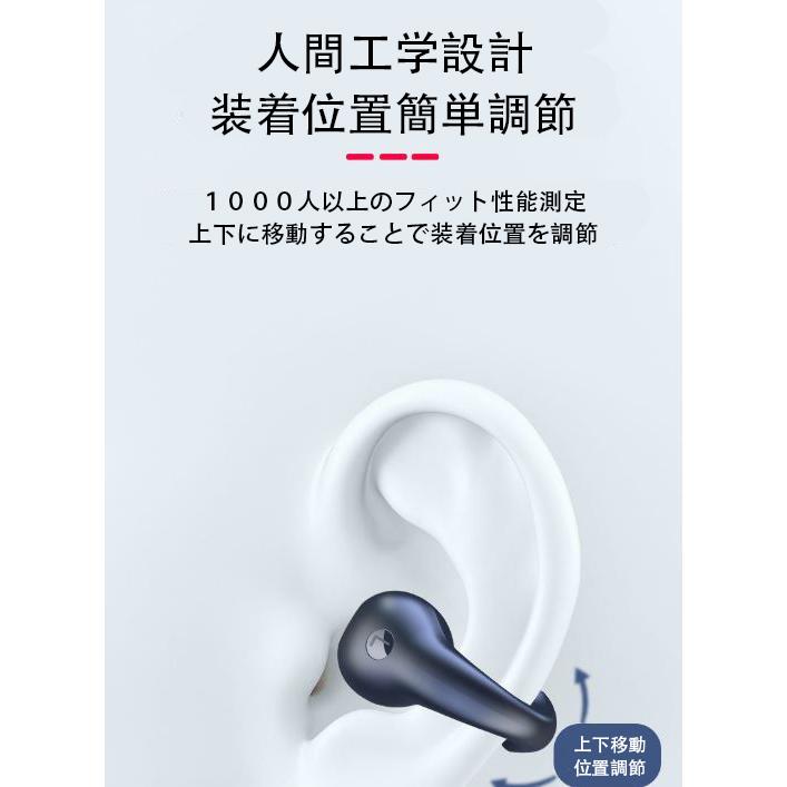 大人気❗️)GIOMZAT ワイヤレス耳挟みイヤホン 骨伝導 高感度イヤホン