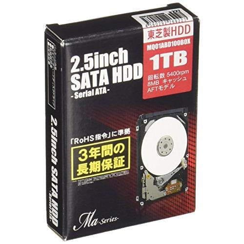 MARSHAL 東芝製 2.5インチ SATA-HDD Maシリーズ 1TB(9.5mm厚) MQ01ABD100BOX - 0