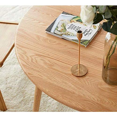 MU RONG ダイニングテーブル 丸テーブル 円形 テーブル 円卓 無垢材 木製 人気 ラウンドテーブル 直径80cm 2~4人用 - 6