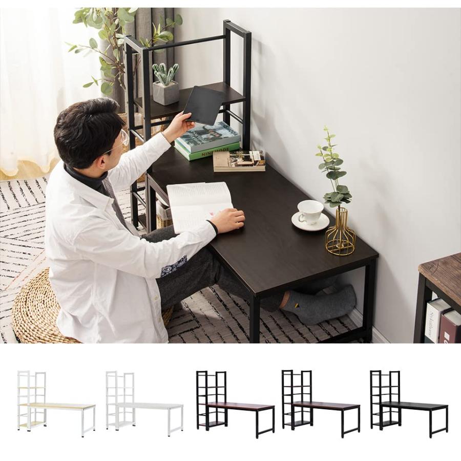 激安ブランド ロータイプデスク実用な一体分離両用3段シェルフ付座