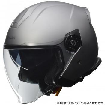 FLX インナーシールド付きジェットヘルメット Lサイズ(59-60cm未満) マットシルバー |b03  :4952652151011:パンダファミリー - 通販 - Yahoo!ショッピング