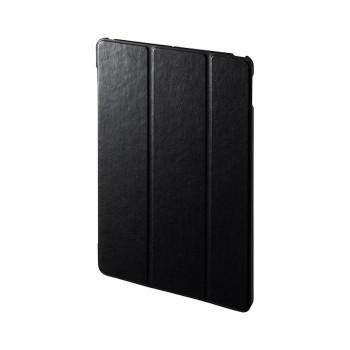 iPad 10.2インチ ソフトレザーケース ブラック PDA-IPAD1607BK|b03 