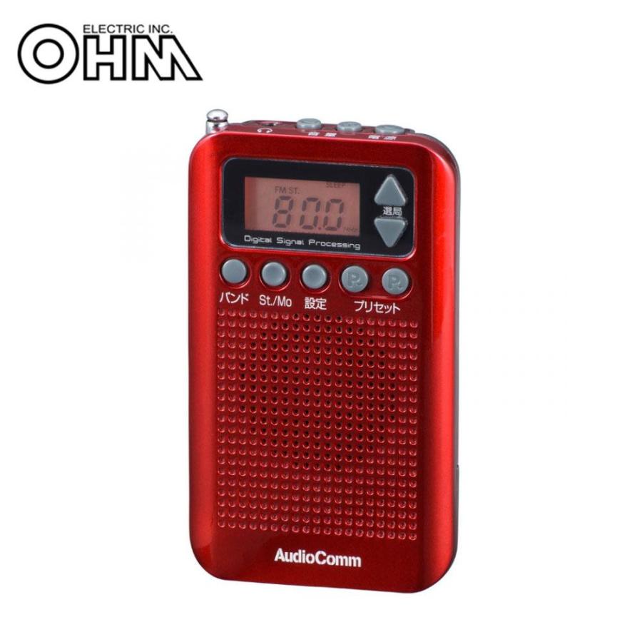 OHM AudioComm DSPポケットラジオ レッド RAD-P350N-R |b03 :4971275781863:パンダファミリー - 通販  - Yahoo!ショッピング