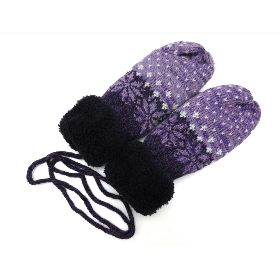 手袋 ミトン ぽかぽか 裏ボア 無地 トナカイ柄 全10種 通勤 通学