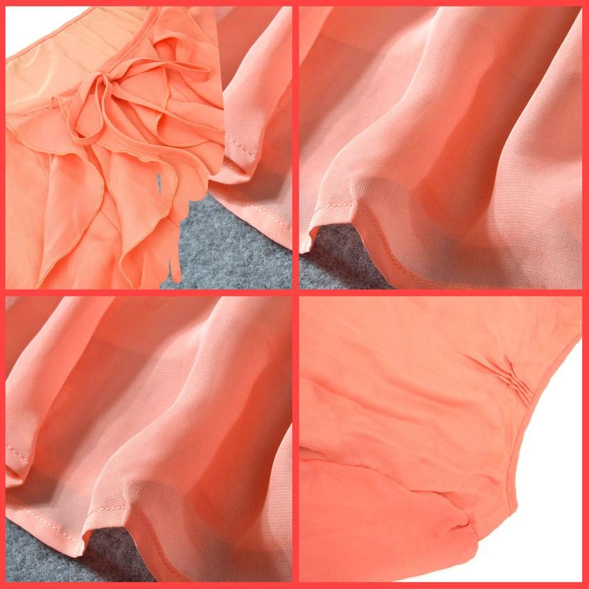 訳あり 在庫処分 ブラウス シフォン フリル リボン レディース 裏地