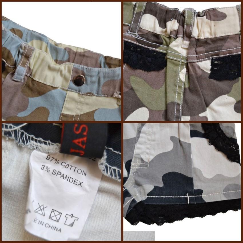 半ズボン ショートパンツ キッズ 女の子 迷彩 レース JONSON BEE 全3色