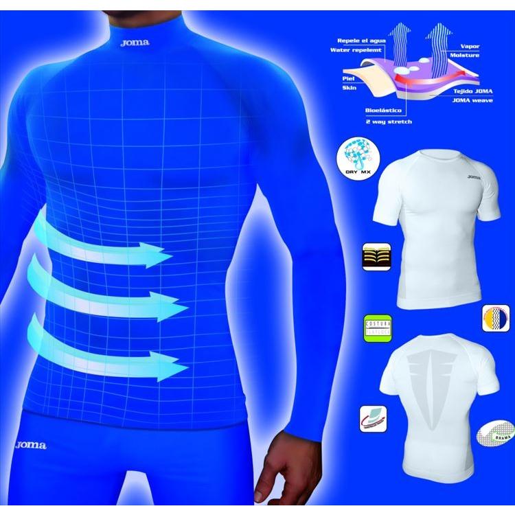 ベースレイヤー アンダーシャツ スポーツインナー 半袖 サッカー 筋トレ 登山 加圧Tシャツ メンズ Joma ジョマ スペイン｜pandafamily｜05