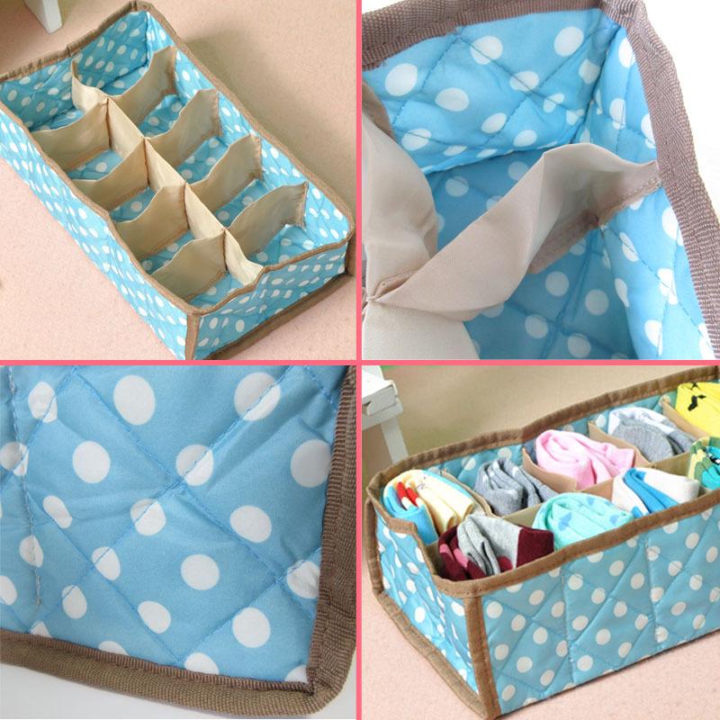 小物 衣類 収納ボックス タンス用仕切り 可愛い ストライプ柄 水玉模様