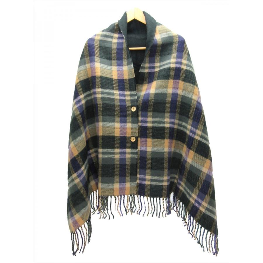 ポンチョ ストール 大判 大きめマフラー レディース リバーシブル