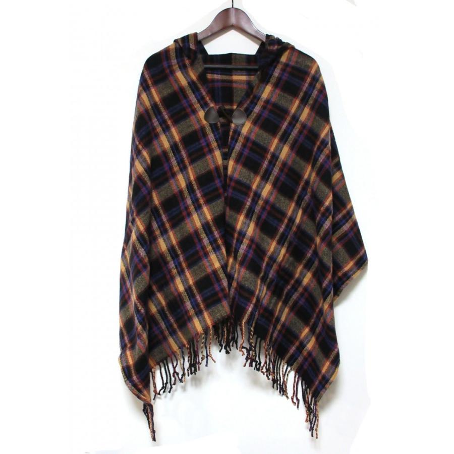 ポンチョ ストール 大判 大きめマフラー レディース リバーシブル