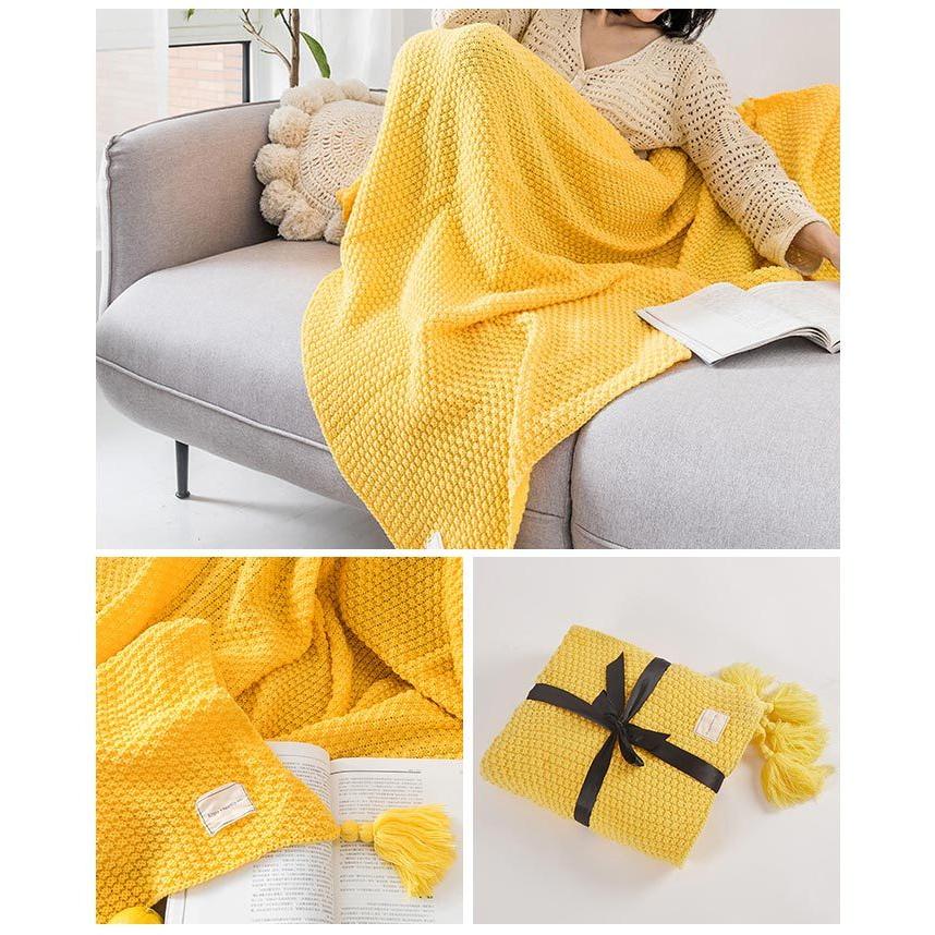 フリンジ付きブランケット 毛布 ふわふわ 北欧 大判 SNS話題で着る毛布