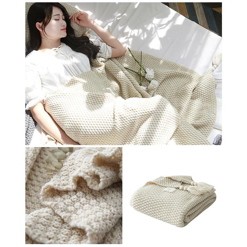 フリンジ付きブランケット 毛布 ふわふわ 北欧 大判 SNS話題で着る毛布