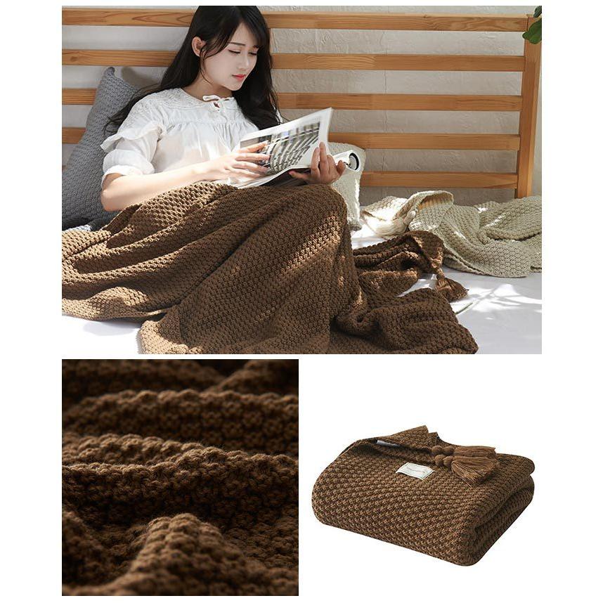 フリンジ付きブランケット 毛布 ふわふわ 北欧 大判 SNS話題で着る毛布